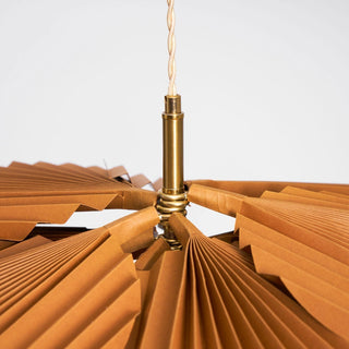 Lustra Suspension Lampe Feuille de Lotus en Papier Pliée Florale-Luire