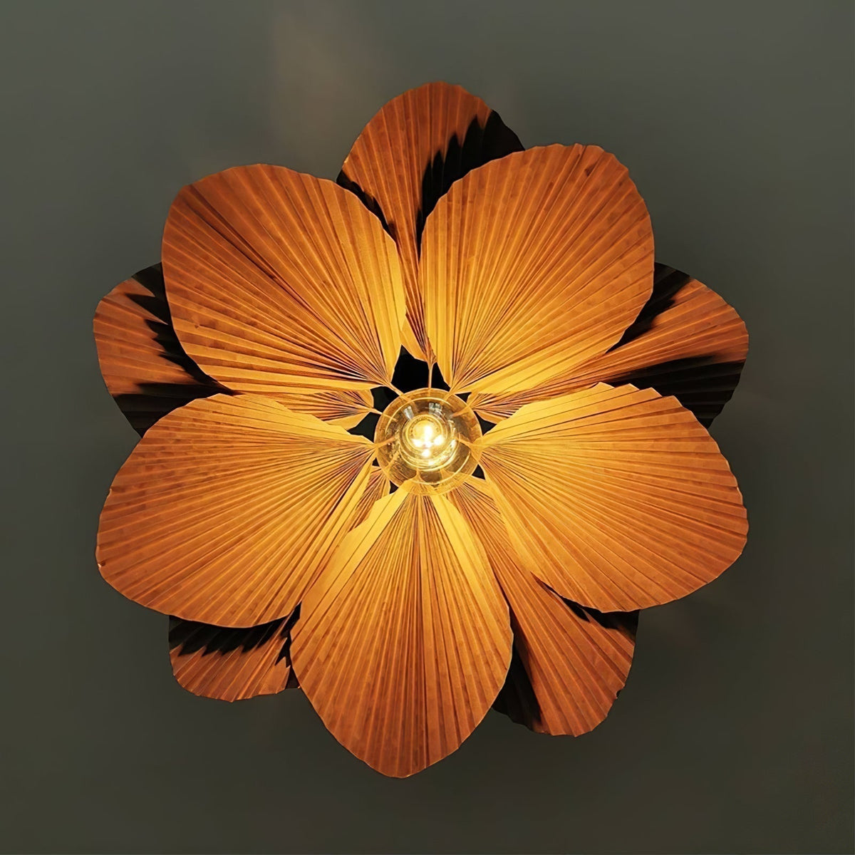 Sevenq Suspension Lampe Feuille de Lotus en Papier Pliée Florale-Cielum