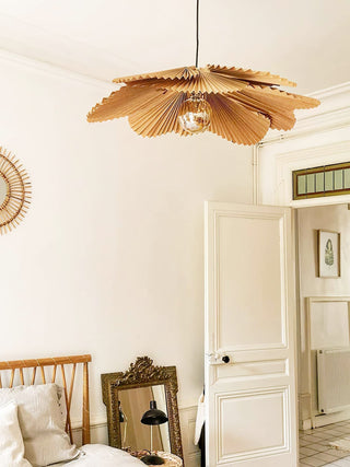 Lustra Suspension Lampe Feuille de Lotus en Papier Pliée Florale-Luire