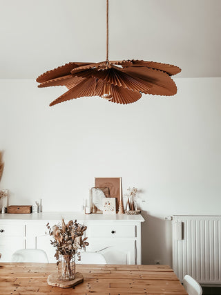 Lustra Suspension Lampe Feuille de Lotus en Papier Pliée Florale-Luire