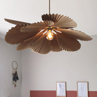 Lustra Suspension Lampe Feuille de Lotus en Papier Pliée Florale-Luire