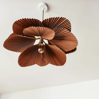 Lustra Suspension Lampe Feuille de Lotus en Papier Pliée Florale-Luire