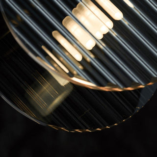 Lustra Lustre en Verre Fumé et Noir