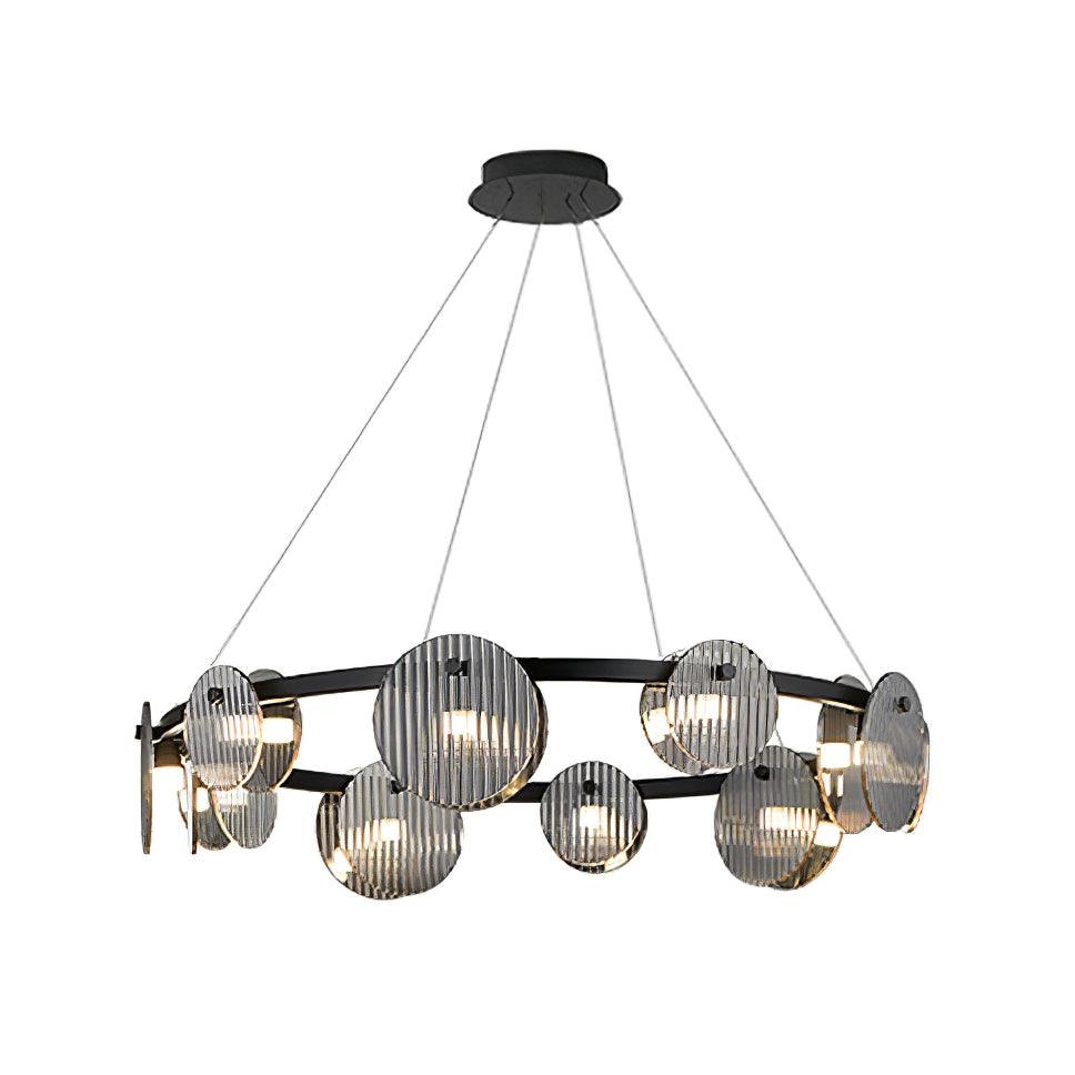 Kellona Lustre en Verre Fumé et Noir