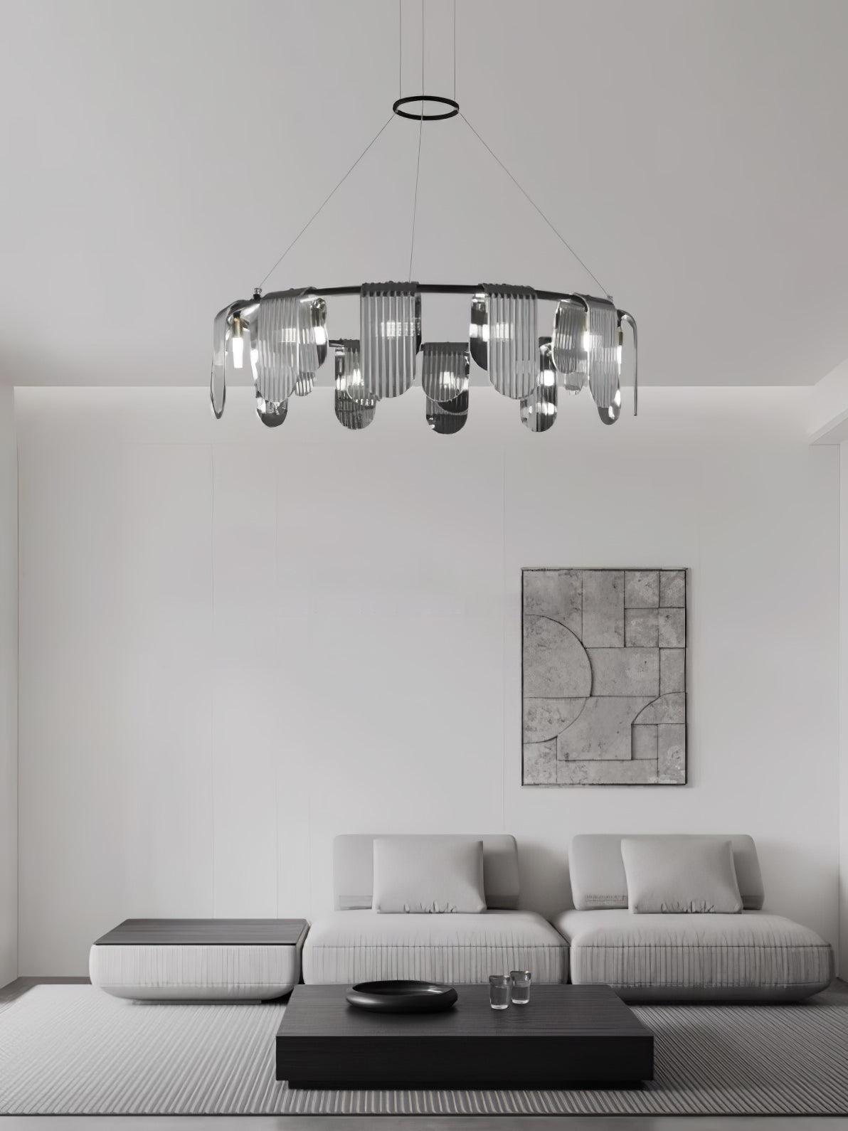 Leo Lustre en Verre Moderne