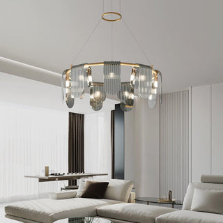 Leo Lustre en Verre Moderne