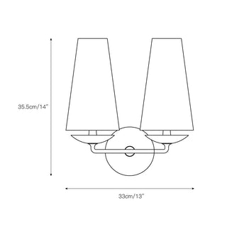 Avraee Applique Murale Laiton Tissu Minimaliste Moderne