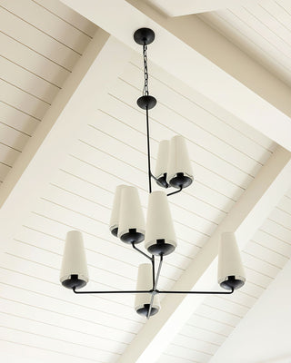 Lustra Lustre Vertical en Cuivre et Lin