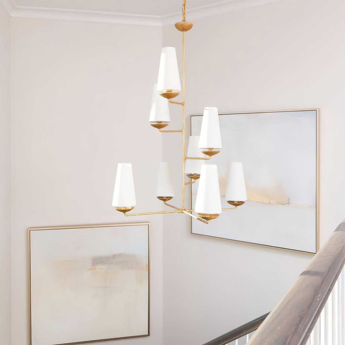 Doviel Lustre Vertical en Cuivre et Lin