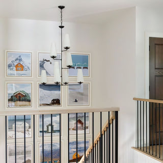 Lustra Lustre Vertical en Cuivre et Lin