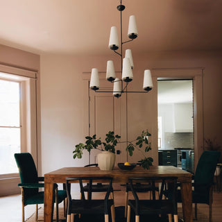 Lustra Lustre Vertical en Cuivre et Lin