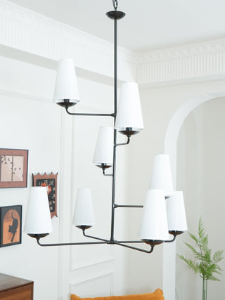 Lustra Lustre Vertical en Cuivre et Lin