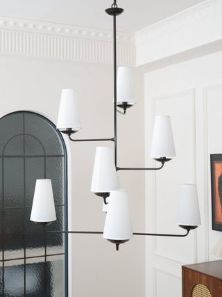 Lustra Lustre Vertical en Cuivre et Lin