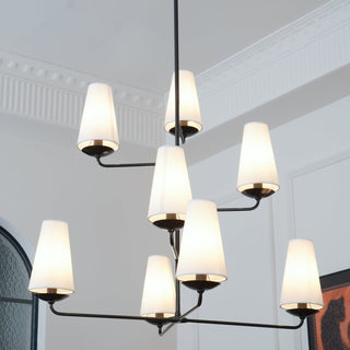 Lustra Lustre Vertical en Cuivre et Lin