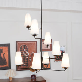 Lustra Lustre Vertical en Cuivre et Lin