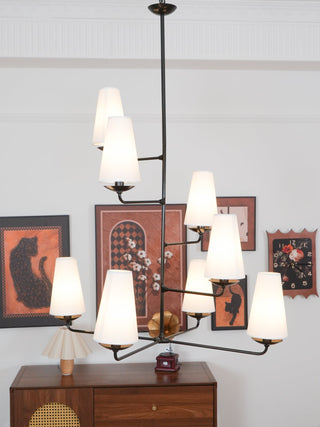 Lustra Lustre Vertical en Cuivre et Lin