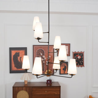 Lustra Lustre Vertical en Cuivre et Lin