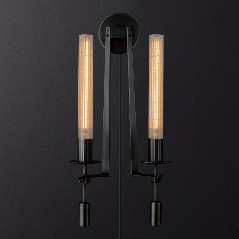 Ceshaisra Applique Murale Classique Française en Laiton Et Verre à Brancher