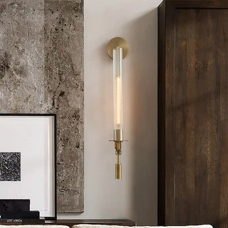 Lustra Applique Murale Laiton Minimaliste Verre Cannelé
