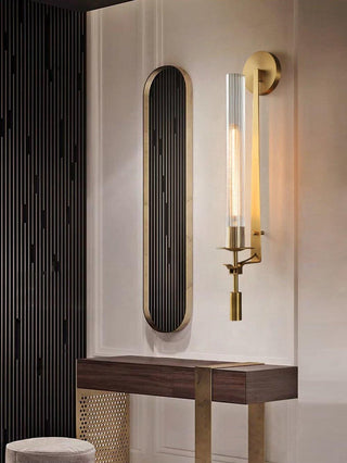 Lustra Applique Murale Laiton Minimaliste Verre Cannelé