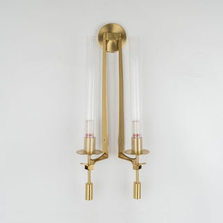 Lustra Applique Murale Laiton Minimaliste Verre Cannelé