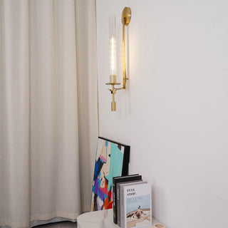 Lustra Applique Murale Laiton Minimaliste Verre Cannelé
