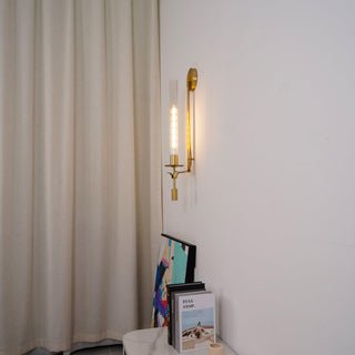 Lustra Applique Murale Laiton Minimaliste Verre Cannelé
