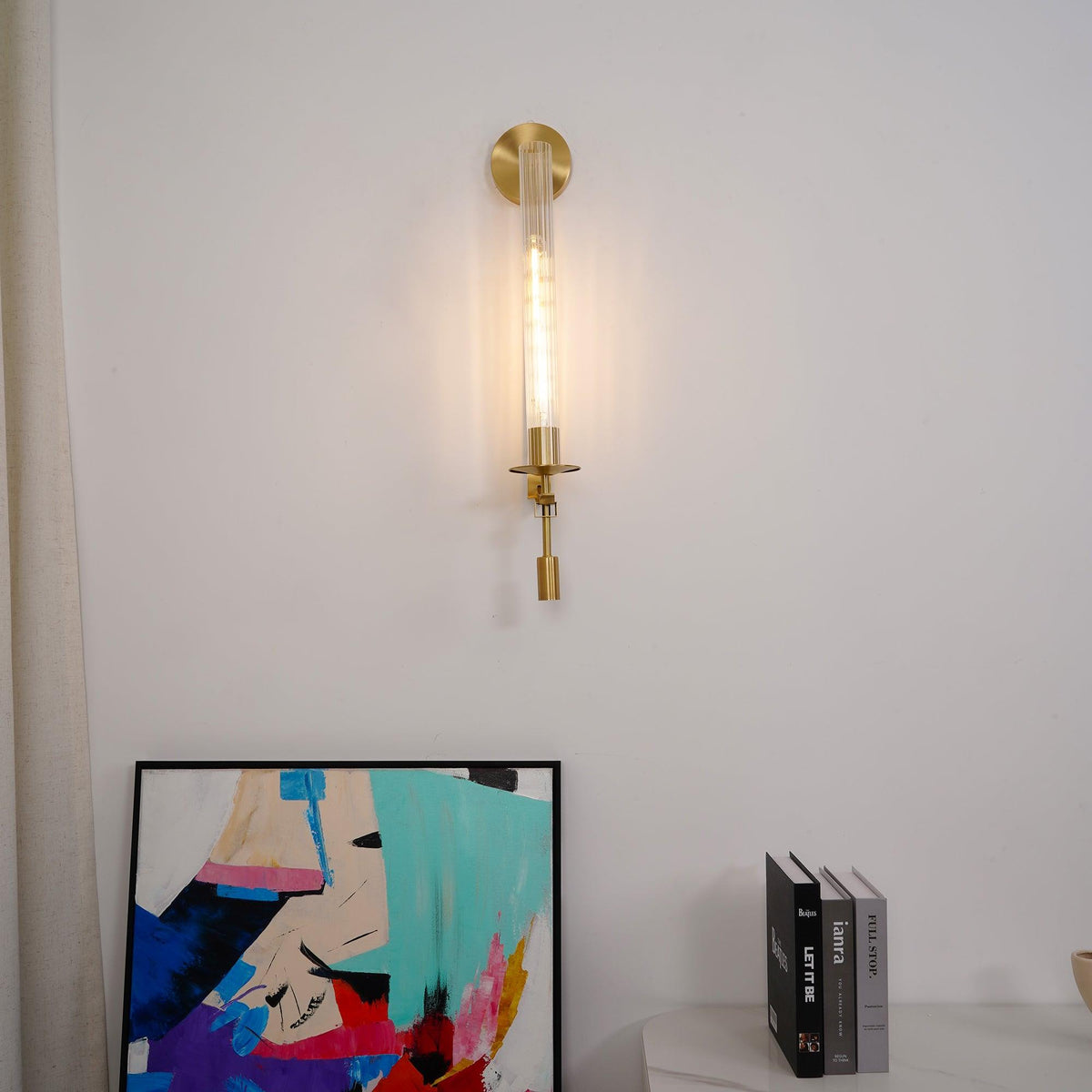 Ceshaisra Applique Murale Classique Française en Laiton Et Verre à Brancher