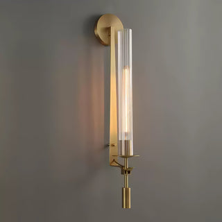 Lustra Applique Murale Laiton Minimaliste Verre Cannelé
