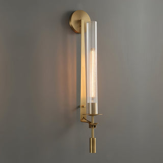 Lustra Applique Murale Laiton Minimaliste Verre Cannelé
