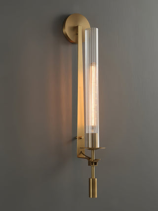 Lustra Applique Murale Laiton Minimaliste Verre Cannelé
