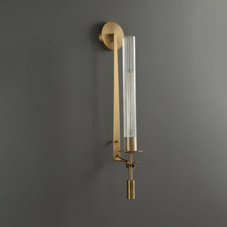 Lustra Applique Murale Laiton Minimaliste Verre Cannelé