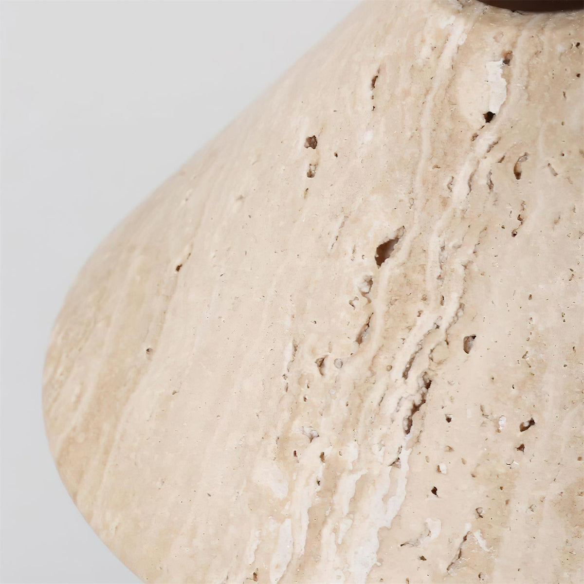 Caliva Pendant Lamp Travertine Hat Shape Natural-Neutral Decor