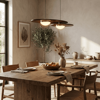 Forma Walnut Linear Pendant Lamp-Neutral Decor