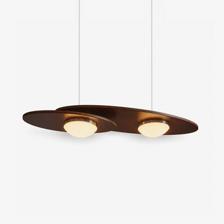 Forma Walnut Linear Pendant Lamp-Neutral Decor