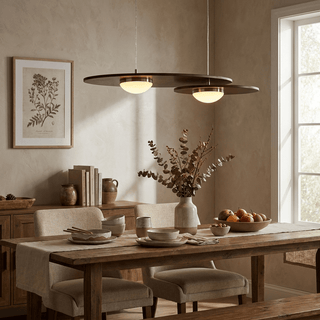 Forma Walnut Linear Pendant Lamp-Neutral Decor