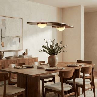 Forma Walnut Linear Pendant Lamp-Neutral Decor