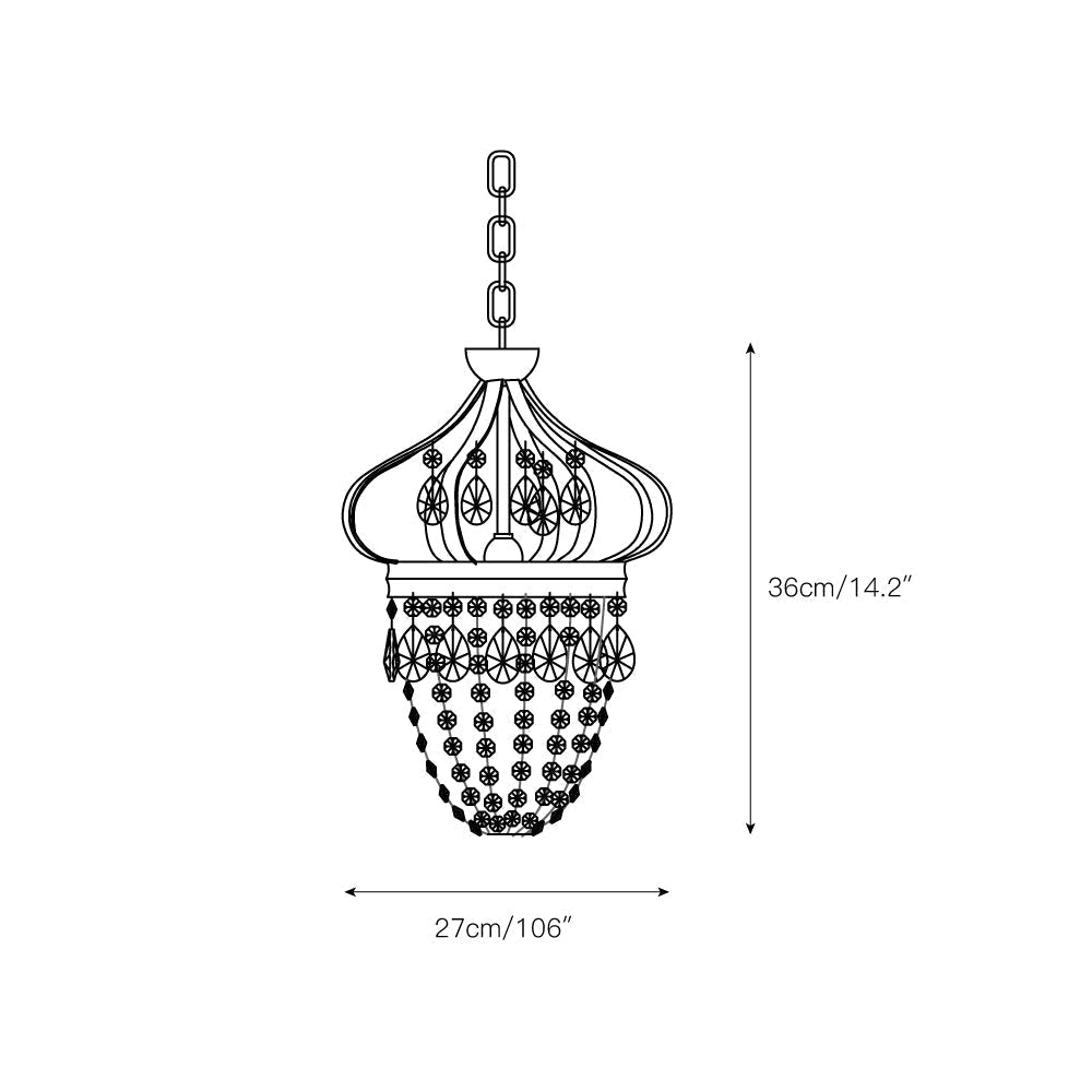 Abella Lustre Cristal Goutte de Larme