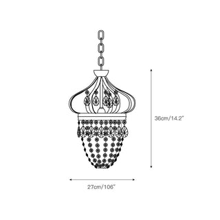 Abella Lustre Cristal Goutte de Larme