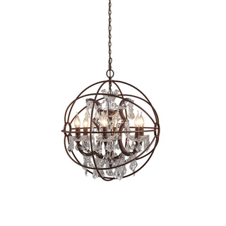 Sylirara Suspension Métal Cristal Orbe Unique Traditionnelle
