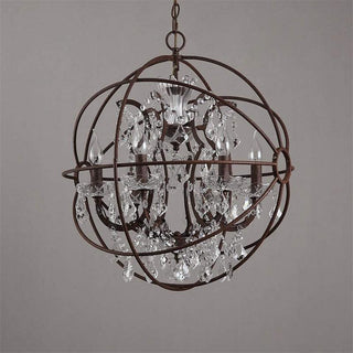 Sylirara Suspension Métal Cristal Orbe Unique Traditionnelle