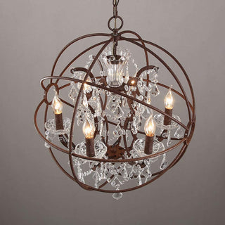 Sylirara Suspension Métal Cristal Orbe Unique Traditionnelle