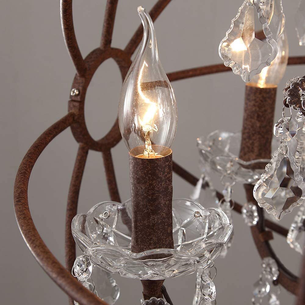 Sylirara Suspension Métal Cristal Orbe Unique Traditionnelle