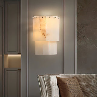 Fractured Alabaster Wall Sconce-Neutral Decor