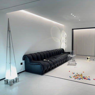 Riley Modern Glass Floor Lamp-Neutral Decor