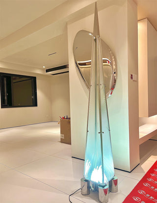 Riley Modern Glass Floor Lamp-Neutral Decor
