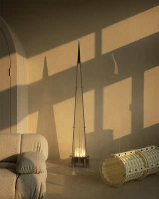 Riley Modern Glass Floor Lamp-Neutral Decor