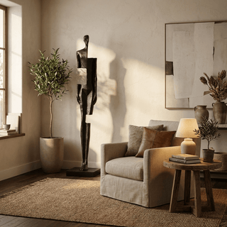 Fragmented Form Sculpture-Neutral Decor