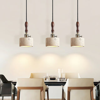Sycaran Suspension Noyer Travertin Moderne