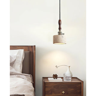 Sycaran Suspension Noyer Travertin Moderne